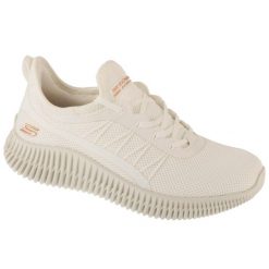 Buty sportowe Sneakersy damskie, Bobs Geo-New Aesthetics. Białe obuwie sportowe damskie Skechers, bez wzorów, trekkingowe, Skechers Sport. Za 199.99 zł.