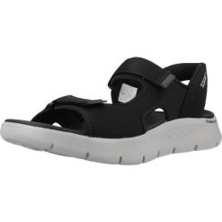 Sandały Skechers Model Slip-ins Go Walk Flex Kolor Czarny. Czarne sandały damskie Skechers, z tkaniny, bez zapięcia. Za 279.99 zł.