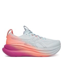 Buty do biegania Asics. Niebieskie obuwie sportowe damskie Asics, bez wzorów, do biegania. Za 899.99 zł.