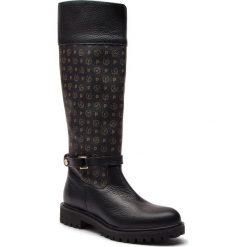 Oficerki POLLINI - TA26013G04Q1100A Tapiro/Vit.Nero. Czarne kozaki damskie Pollini, ze skóry ekologicznej. Za 1,279.00 zł.