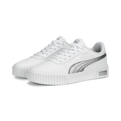 Buty na co dzień damskie PUMA CARINA 2.0 skóra. Szare obuwie sportowe damskie Puma, bez wzorów, z gumy, trekkingowe. Za 375.00 zł.