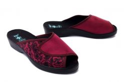 ADANEX 308/1VVD BIO 26819 bordowy, kapcie damskie. Czerwone kapcie damskie Adanex, bez wzorów. Za 65.99 zł.