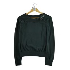 Damski czarny sweter. Czarne swetry damskie Ralph Lauren, l, bez wzorów, eleganckie, bez kołnierzyka, bez ramiączek, bez kaptura. Za 59.60 zł.