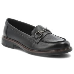 Mokasyny damskie Vinceza, skóra naturalna wsuwany fason klasyczne loafersy metalowa ozdoba niski stabilny obcas solidna podeszwa, czarne, 39983. Czarne półbuty damskie VINCEZA, z aplikacjami, ze skóry, klasyczne, bez obcasa, na obcasie, bez zapięcia. Za 159.00 zł.