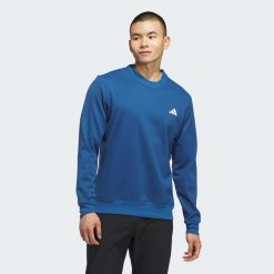 Bluza Ultimate365 Climawarm Crewneck. Niebieskie bluzy męskie Adidas, bez wzorów, na golfa, climawarm (adidas). Za 369.00 zł.
