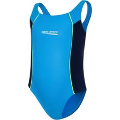 Strój jednoczęściowy pływacki dla dzieci Aqua Speed Luna. Niebieskie stroje kąpielowe dla dziewczynek Aqua-Speed, bez wzorów. Za 69.99 zł.