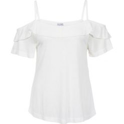 Top z falbaną bonprix biel wełny. Topy damskie marki bonprix. Za 54.99 zł.