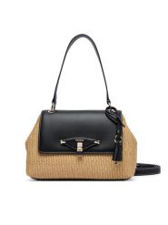 Guess Torebka Maggie Straw HWWG97 53190 Beżowy. Brązowe torebki do ręki damskie Guess, z aplikacjami, z syntetyku, bez dodatków. Za 584.99 zł.