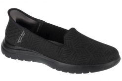 Buty do chodzenia damskie, Slip-Ins On The Go Flex - Clover. Brązowe obuwie sportowe damskie Skechers, bez wzorów, z materiału, trekkingowe. Za 259.99 zł.