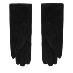 Rękawiczki Nine West. Czarne rękawiczki damskie Nine West, bez wzorów, z dzianiny. Za 39.99 zł.