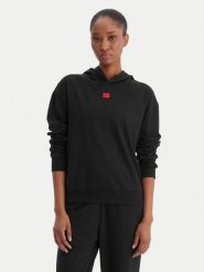 HUGO Bluza Signature 50556816 Czarny Regular Fit. Czarne bluzy damskie Hugo, l, bez wzorów, z bawełny, bez kaptura. Za 319.99 zł.