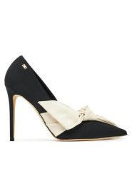 Elisabetta Franchi Szpilki SA-12L-51E2-V520 Czarny. Czarne szpilki damskie Elisabetta Franchi, bez wzorów, z materiału, bez obcasa, bez zapięcia. Za 1,529.00 zł.