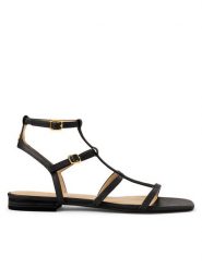 LAUREN RALPH LAUREN Sandały 802959977001 Czarny. Czarne sandały damskie Lauren Ralph Lauren, bez wzorów, ze skóry, bez obcasa, na płaskiej podeszwie, bez zapięcia. W wyprzedaży za 489.99 zł.