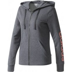 Adidas Bluza Ess Linear Full Zip Hoodie Dark Grey Heather Xs. Bluzy damskie Adidas, z bawełny. W wyprzedaży za 179.00 zł.