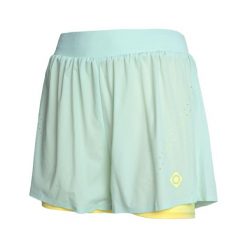 Spodenki sportowe CAGLIARI, lekkie, oddychające i szybkoschnące. Niebieskie szorty sportowe damskie IZAS, bez wzorów, z nylonu, sportowe, na fitness i siłownię. Za 226.04 zł.