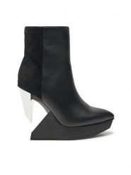 United Nude Botki Edge Bootie 1085622916 Czarny. Czarne botki damskie United Nude, ze skóry, bez obcasa, na koturnie, bez zapięcia. Za 1,329.00 zł.
