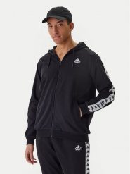 Kappa Bluza Banda Zamin 3 331U3ZW Czarny Regular Fit. Czarne bluzy męskie Kappa, m, bez wzorów, z bawełny, bez kaptura. Za 199.99 zł.