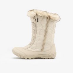 Śniegowce turystyczne dla dzieci Quechua SH500 Warm wodoodporne suwak. Brązowe śniegowce dziewczęce QUECHUA, z materiału, eleganckie, przed kolano, bez zapięcia. Za 169.99 zł.