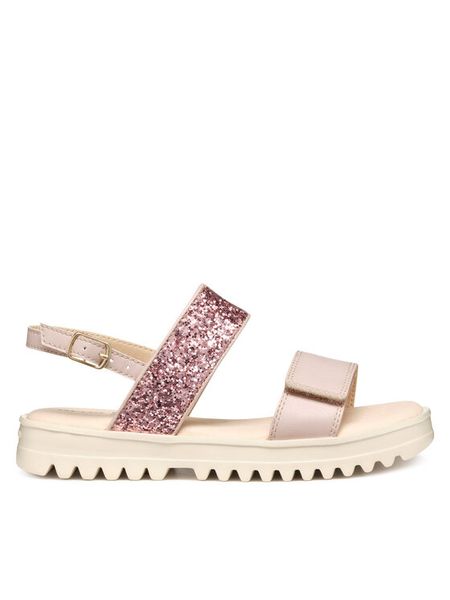 Geox Sandały J Coralie Gir J556EA 0BCEW C8172 S Różowy. Czerwone sandały dziewczęce Geox, ze skóry, bez zapięcia. Za 259.99 zł.