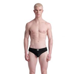 Kąpielówki męskie slipy Arena Bicolore Elastic Brief. Czarne kąpielówki męskie Arena, m, bez wzorów, do pływania. Za 61.98 zł.