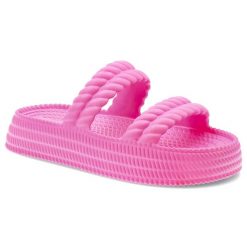 Różowe Klapki S.Barski Modne Obuwie Damskie. Czerwone klapki damskie S.BARSKI, bez wzorów, z tworzywa sztucznego, eleganckie, bez obcasa. Za 79.99 zł.