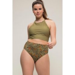 Damskie Figi od bikini nadruk w liście wysoki stan. Zielone bikini damskie Ulla Popken, plus size, bez wzorów, plus size. Za 93.99 zł.