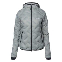 Pikowana Kurtka Damska Huel PrimaLoft. Szare kurtki damskie ELBRUS, m, bez wzorów, z materiału, z kapturem. Za 898.09 zł.