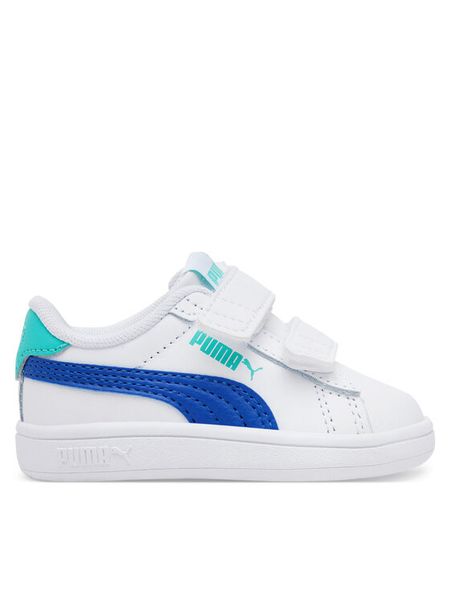 Puma Sneakersy Smash 3.0 L V Inf 392034 18 Biały. Białe buty sportowe chłopięce Puma, bez wzorów, ze skóry, bez zapięcia. Za 119.99 zł.