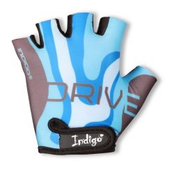 Rękawiczki rowerowe dziecięce oddychające INDIGO DRIVE. Niebieskie rękawiczki dziecięce INDIGO SPORTS, bez wzorów, z materiału. Za 48.00 zł.
