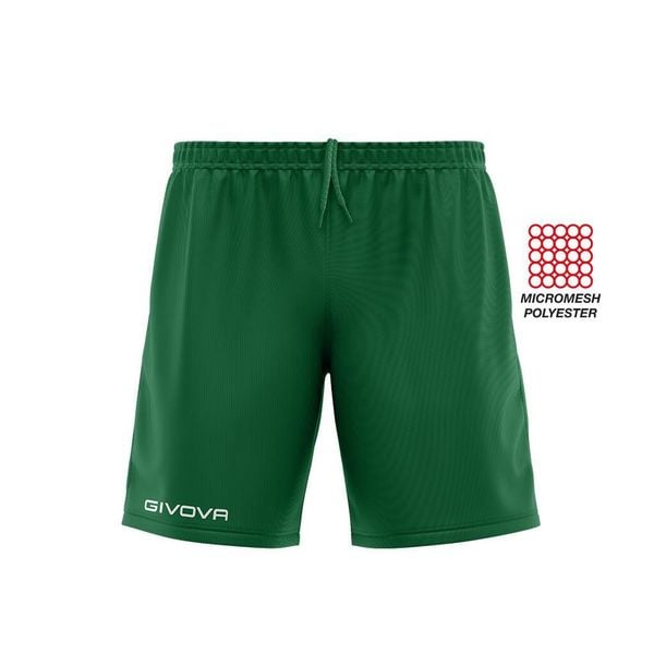 Spodenki sportowe Givova One. Zielone szorty dla chłopców Givova, bez wzorów, z materiału, sportowe. Za 31.97 zł.