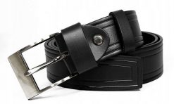 Pasek skórzany Rovicky [D] PRS-05-BGE czarny. Czarne paski damskie ROVICKY, z aplikacjami, ze skóry, klasyczne. Za 50.00 zł.