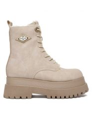 REPLAY Botki GWL72.000.C0029S Beżowy. Brązowe botki damskie Replay, ze skóry, bez obcasa, na płaskiej podeszwie, bez zapięcia. Za 619.99 zł.