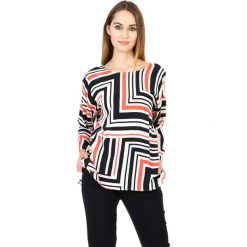 Luźna bluzka w geometryczne kontrastowe wzory BIALCON. Bluzki damskie marki BIALCON. W wyprzedaży za 48.00 zł.
