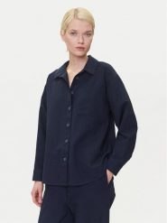 Mustang Koszula Willow 1016575 Granatowy Relaxed Fit. Niebieskie bluzki damskie Mustang, bez wzorów, z bawełny, bez kołnierzyka, bez ramiączek. Za 189.99 zł.