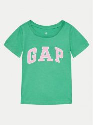 Gap T-Shirt 862123 Zielony Regular Fit. Zielone t-shirty i topy dla dziewczynek GAP, bez wzorów, z bawełny, bez ramiączek. Za 29.99 zł.