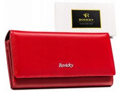 Duży portfel damski ze skóry naturalnej i ekologicznej — Rovicky. Portfele damskie ROVICKY, bez wzorów, ze skóry. Za 61.99 zł.