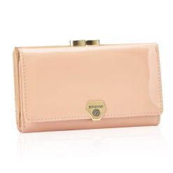 Portfel damski BETLEWSKI BPD-VS-108 PUDROWY. Czerwone portfele damskie Betlewski, bez wzorów, ze skóry. Za 139.00 zł.