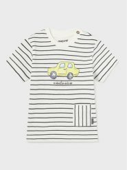 Mayoral T-Shirt 1024 Beżowy. Brązowe t-shirty dla chłopców Mayoral, bez wzorów, z bawełny, bez ramiączek. Za 69.99 zł.