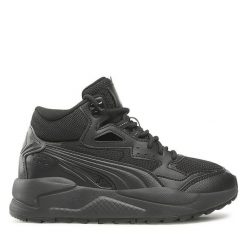 Sneakersy Puma. Czarne półbuty chłopięce Puma, bez wzorów, bez zapięcia. Za 239.99 zł.