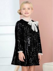 Abel & Lula Sukienka elegancka 5532 Czarny Regular Fit. Czarne sukienki dla dziewczynek Abel & Lula, bez wzorów, z syntetyku, eleganckie, bez ramiączek. Za 279.99 zł.