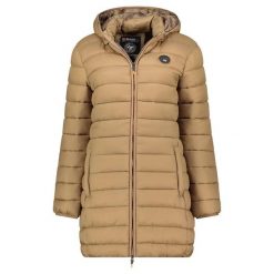 Damska codzienna parka GEOGRAPHICAL NORWAY ATIKAMAP LONG HOOD TAUPE DB LADY 233. Brązowe parki damskie Geographical Norway, uniwersalny, z aplikacjami, z materiału, sportowe, z kapturem. Za 189.00 zł.