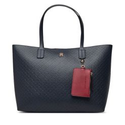 Torebka Tommy Hilfiger. Niebieskie torebki do ręki damskie Tommy Hilfiger, bez wzorów, bez dodatków. Za 699.99 zł.