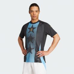 Koszulka Argentina Pre-Match. Czarne koszulki sportowe męskie Adidas, s, bez wzorów, z materiału, bez kołnierzyka, bez ramiączek, do piłki nożnej. Za 297.00 zł.