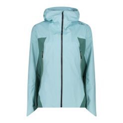 Kurtka przeciwdeszczowa damska CMP. Czarne kurtki damskie CMP, bez wzorów, z kapturem. W wyprzedaży za 309.99 zł.