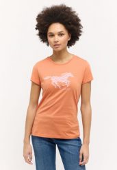 DAMSKA KOSZULKA MUSTANG T-shirty LOGO Loa Dusted Clay 1015161 7265. Białe koszulki sportowe damskie Mustang, s, bez wzorów, z bawełny, eleganckie, bez kołnierzyka. Za 69.99 zł.