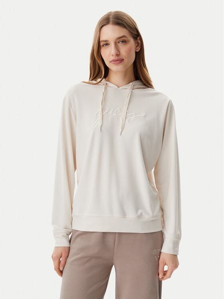 Guess Bluza O5GQ00 KCQP2 Écru Regular Fit. Białe bluzy damskie Guess, s, z aplikacjami, z syntetyku, bez kaptura. Za 157.99 zł.