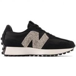 Buty do chodzenia damskie New Balance 327. Czarne obuwie sportowe damskie New Balance, bez wzorów, z gumy, trekkingowe. Za 499.97 zł.