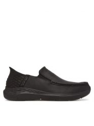 Skechers Półbuty 204866/BBK Czarny. Czarne półbuty na co dzień męskie Skechers, ze skóry, bez zapięcia. Za 309.99 zł.