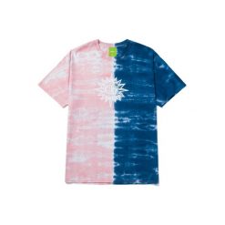 Koszulka turystyczna męska HUF Split Dye. Niebieskie koszulki sportowe męskie HUF, m, bez wzorów, z bawełny, bez kołnierzyka, bez ramiączek, trekkingowe. Za 102.00 zł.