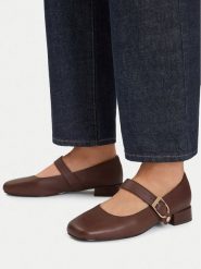 U.S. Polo Assn. Baleriny Amelia001-Blk EO-AMELIA001W/GL1 Brązowy. Brązowe baleriny damskie U.S. Polo Assn., bez wzorów, bez obcasa. Za 299.99 zł.